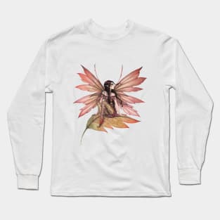 Autumn Drifting Fairy Fantasy Art Long Sleeve T-Shirt